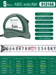 ABS drop resistance - 5 meters - ruler width 19mm-91314A