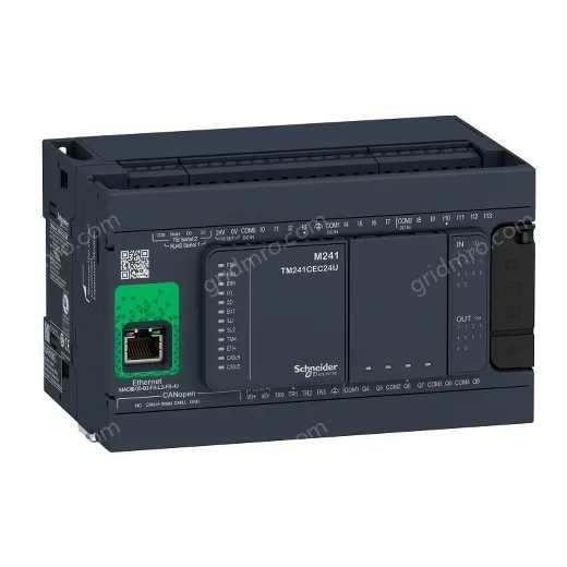TM241CEC24R logic controller, Modicon M241, 24 IO, relay, Ethernet CAN master