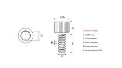 Cylindrical head hexagon socket screws M3*10
