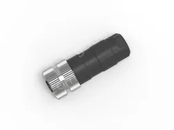 M12 3-hole female elbow connector