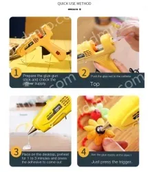 40W luxury glue gun + 10 glue sticks + storage bag