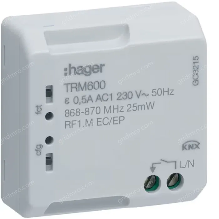 Control for latching relay, timer KNX radio