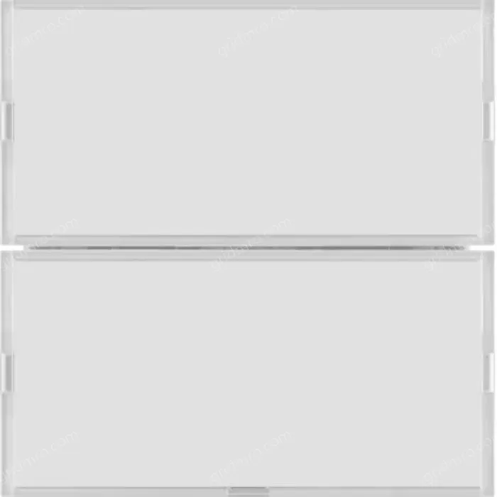 Push-button 2gang, RGB LED, int. temp. sensor, KNX - S.1/B.3/B.7, f. p.white